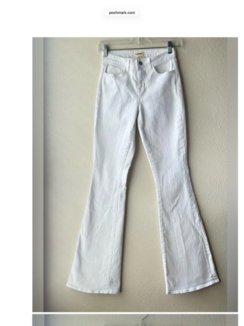 L’AGENCE White High Rise Flare Jeans Size 28
